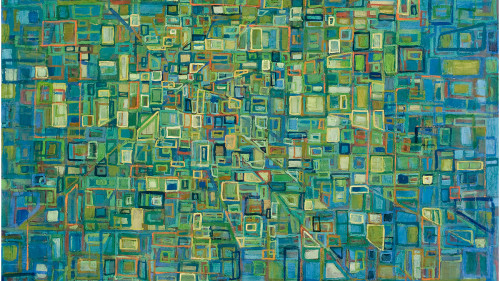 Oil on Canvas. 60" x 60". $11,700.