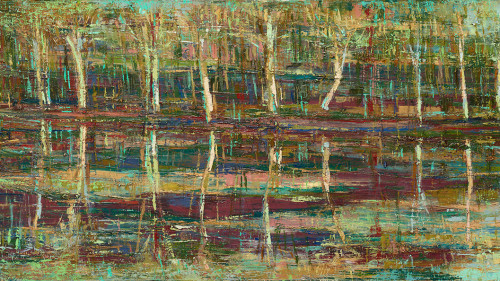 Leslie Andelin Marsh reflected trees 1